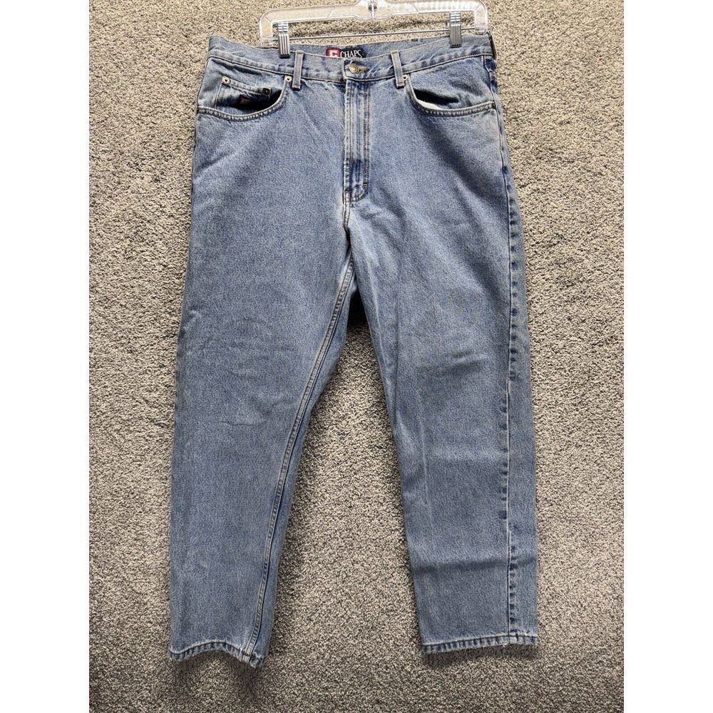 Vintage 90s Chaps Ralph Lauren Mens Denim Jeans Size 36x30 Made In USA Stonewash